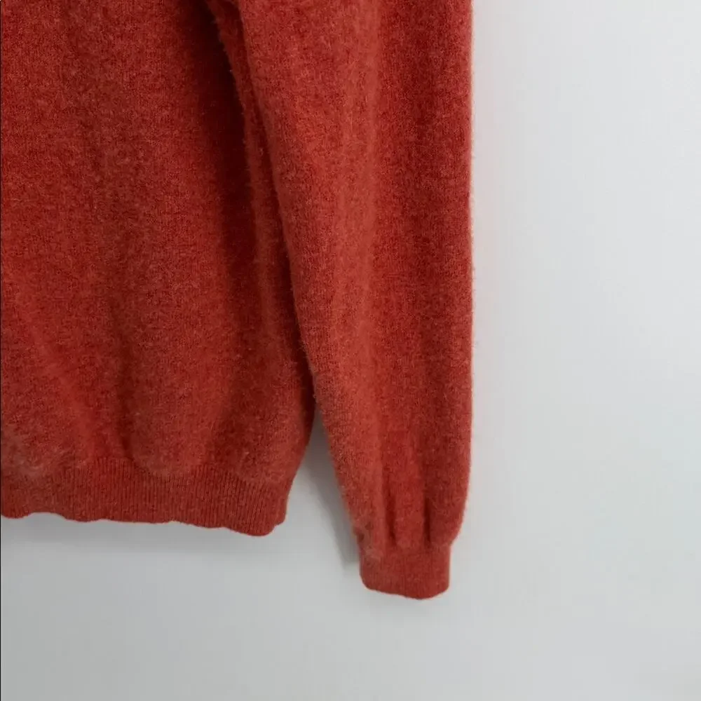 Stenstroms 100% cashmere rolled crewneck pullover knit sweater sz L